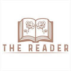 THE READER  BOOK T-SHIRT DESIGN