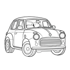 Car line art, car line draw insurance, car line draw from vector