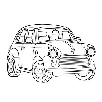 Car line art, car line draw insurance, car line draw from vector