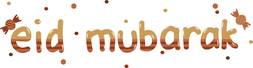 Hand lettering of Eid Mubarak