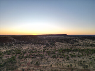 Sunset over the desert