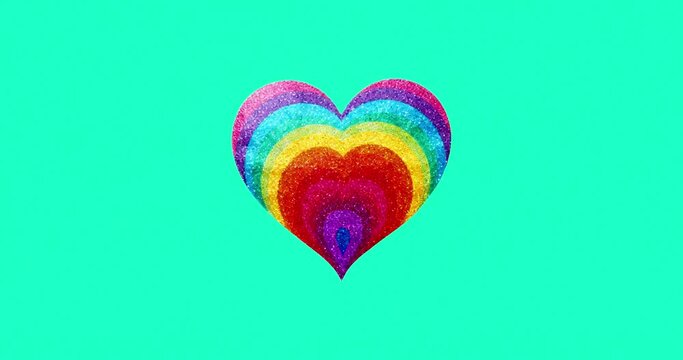 Mix hearts animation on bright background. Concept for valentine's day and mother's day. Love and feelings.