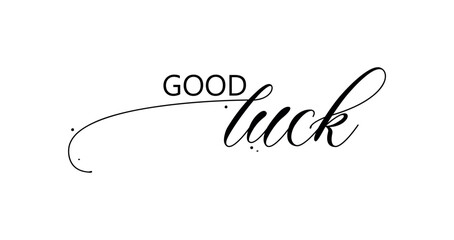 good luck sign on white background