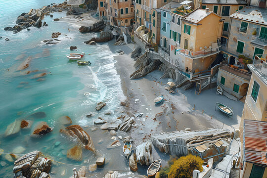 Seaside Serenity: Embracing the Coastal Beauty of Bogliasco's Fishing Town Beaches