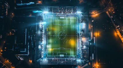 soccer stadium and football stadium, soccer field and stadium, soccer field background, view of stadium

