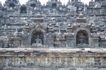 Borobudur Temple,  the biggest buddhist temple and UNESCO World Heritage Site, Central Java, Indonesia