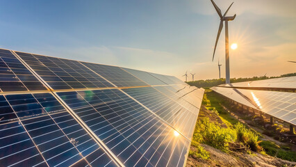 The Interplay of Solar Panels and Wind Turbines