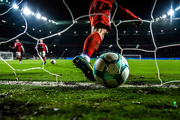 Naklejka premium soccer stadium and football stadium, soccer field and stadium, soccer field background, view of stadium