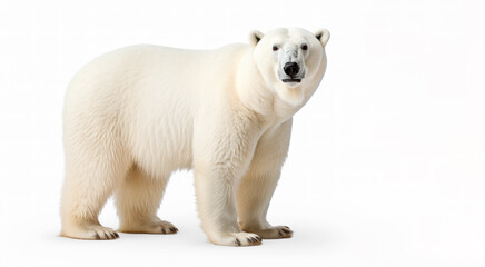Polar Bear (Ursus maritimus) isolated on white background in Canada, North America © chiew