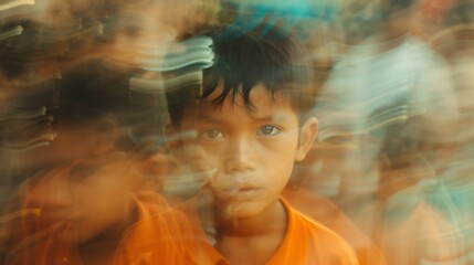 Ethereal Realities: The blur creates an ethereal atmosphere, obscuring the harsh realities of child labor.