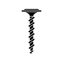 Self-tapping screw icon vector. Screw illustration sign. Bolt symbol or logo.
