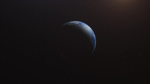 Planet Earth Slow Zoom Saudi Arabia Realistic Animation Space