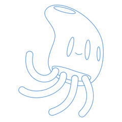 Line Art Jellyfish