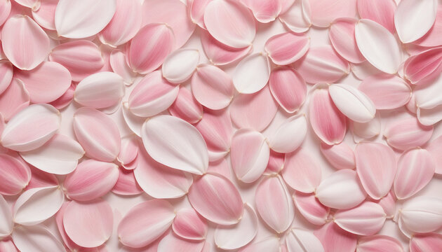 elegant collection of soft pink flower petals isolated on a transparent background colorful background