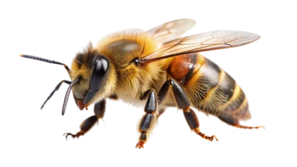 Foto op Plexiglas Bee isolated on transparent background. Apis mellifera. Honeybee. © shabbir