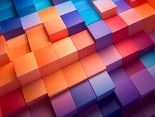 a group of colorful cubes