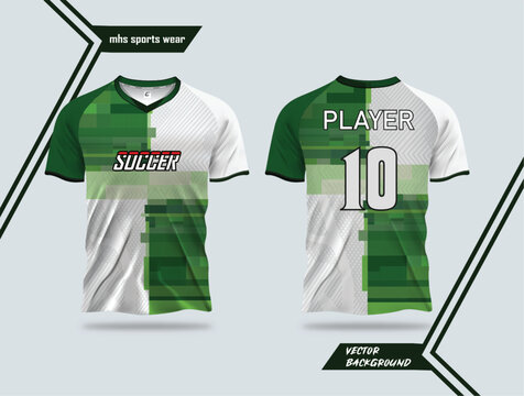 t-shirt sport design template, Soccer jersey mockup for football club. uniform front and back view.