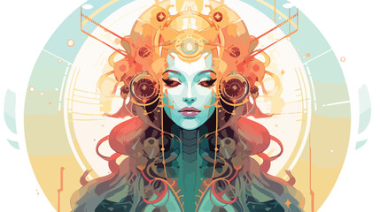 Lokii34 The Goddess of Compassion sci fi fantasy art
