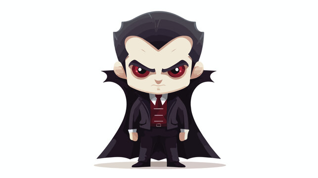 Lokii34 Vampire cartoon Flat vector isolated on white background