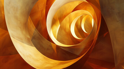 Endless curves in warm gold, a digital Möbius strip in motion.