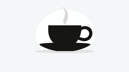 Beverage coffee cup tea icon symbol in solid black 