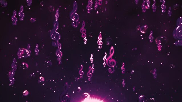 Purple glowing lights galaxy animation background 