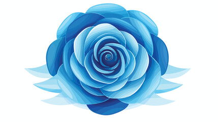 Blue rosette or money style emblem. Vector Illustrat