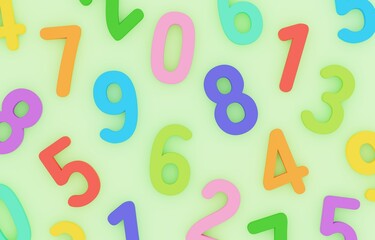 3D背景素材_数字_緑