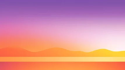 Foto op Canvas  A mesmerizing landscape of dunes under a gradient sunset sky transitions from purple to orange, evoking peaceful evening serenity © king