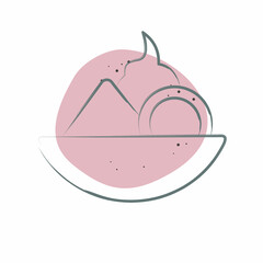 Icon Fruit Salad. related to Vegan symbol. Color Spot Style. simple design editable. simple illustration