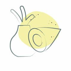 Icon Onion. related to Vegan symbol. Color Spot Style. simple design editable. simple illustration