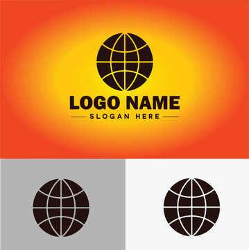globe icon logo earth planet vector art graphics for business brand icon globe logo template