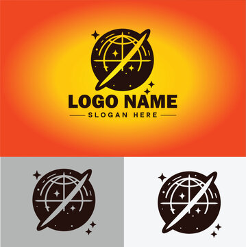 globe icon logo earth planet vector art graphics for business brand icon globe logo template