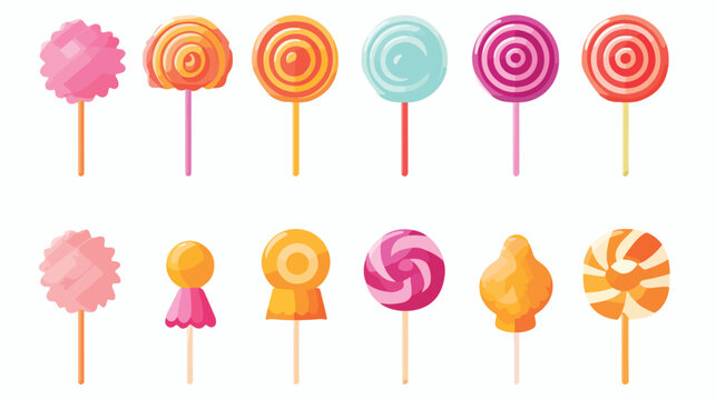 Candy icon flat vector isolated on white background