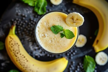 Fresh Banana Smoothie Fitness Health
