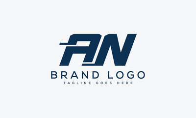 Fototapeta premium letter AN logo design vector template design for brand.