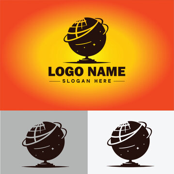 globe icon logo earth planet vector art graphics for business brand icon globe logo template