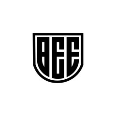 BEE letter logo design with white background in illustrator, cube logo, vector logo, modern alphabet font overlap style. calligraphy designs for logo, Poster, Invitation, etc.