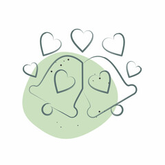 Icon Wedding Bells. related to Ring symbol. Color Spot Style. simple design editable. simple illustration
