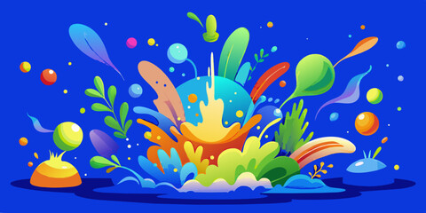 Fototapeta na wymiar Unleash the Colors! Holi Festival colorful Vector art 