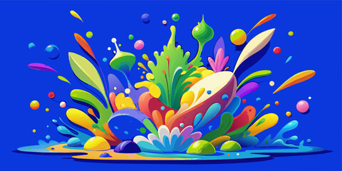 Fototapeta na wymiar Unleash the Colors! Holi Festival colorful Vector art 