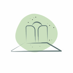 Icon Pamela Hat. related to Fashion symbol. Color Spot Style. simple design editable. simple illustration