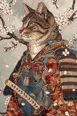 AI un gatto come un samurai 04