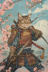 AI un gatto come un samurai 02
