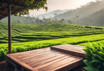 Fotobehang rice terraces in island © Sulimnnn