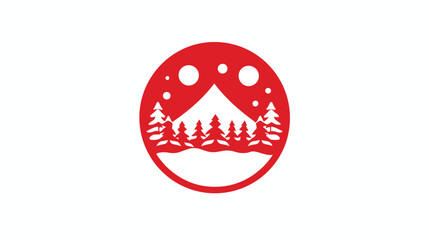 Christmas Glyph Winter Xmas Holiday Flat Icon Logo I
