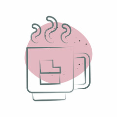 Icon Chocolate. related to Fast Food symbol. Color Spot Style. simple design editable. simple illustration