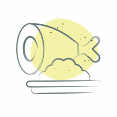 Icon Ham. related to Fast Food symbol. Color Spot Style. simple design editable. simple illustration