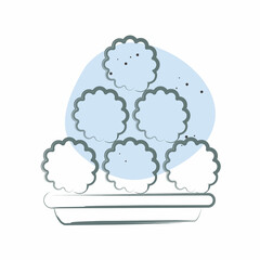 Icon Meatball. related to Fast Food symbol. Color Spot Style. simple design editable. simple illustration