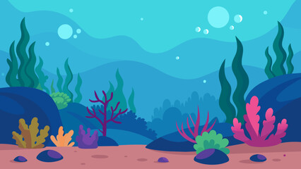 Obraz na płótnie Canvas Vibrant Coral Reef Vector Art Dive into Stunning Underwater Imagery